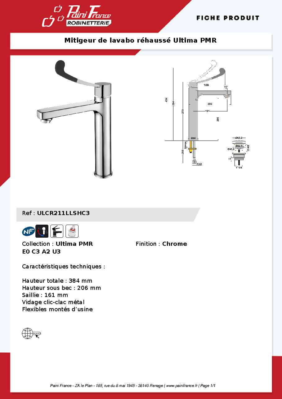 Fiche technique fournisseur