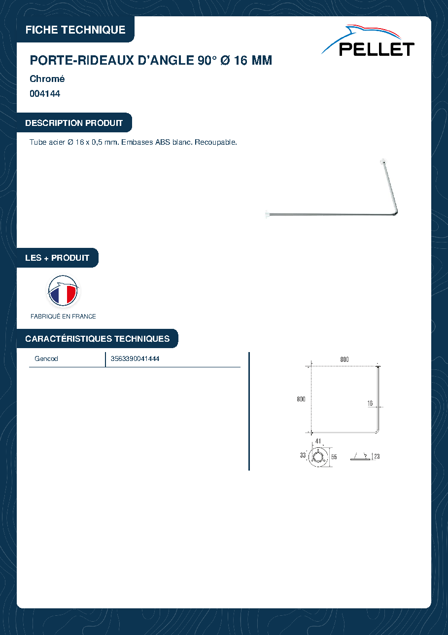 Fiche technique fournisseur