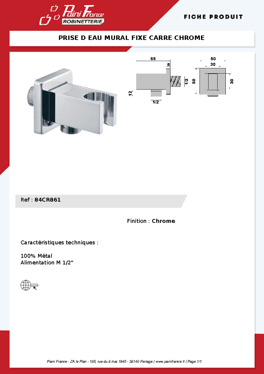 Fiche technique fournisseur