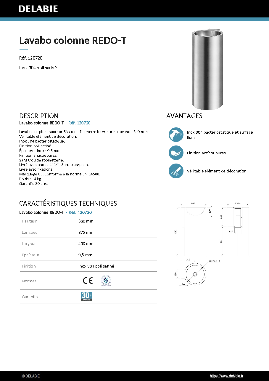 Fiche technique fournisseur