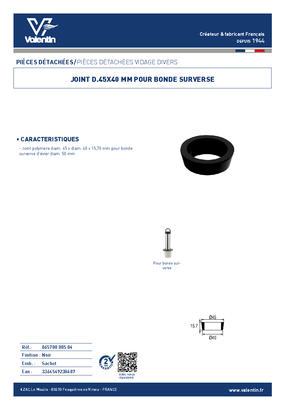 Fiche technique fournisseur