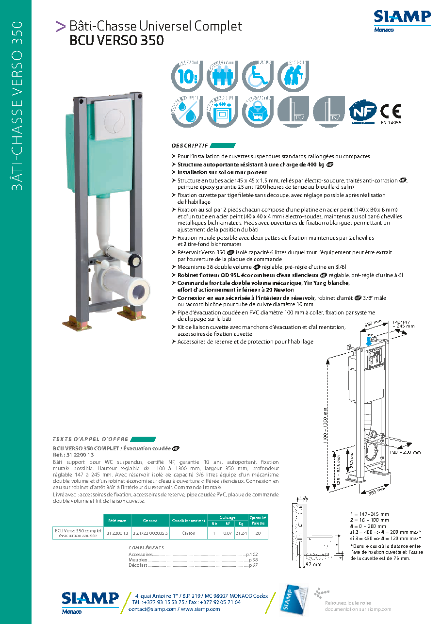Fiche technique fournisseur