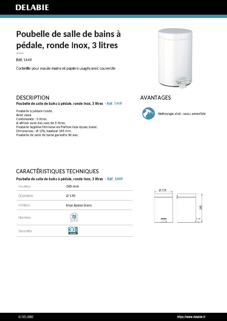Fiche technique fournisseur