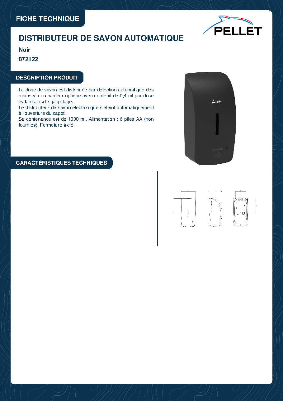 Fiche technique fournisseur