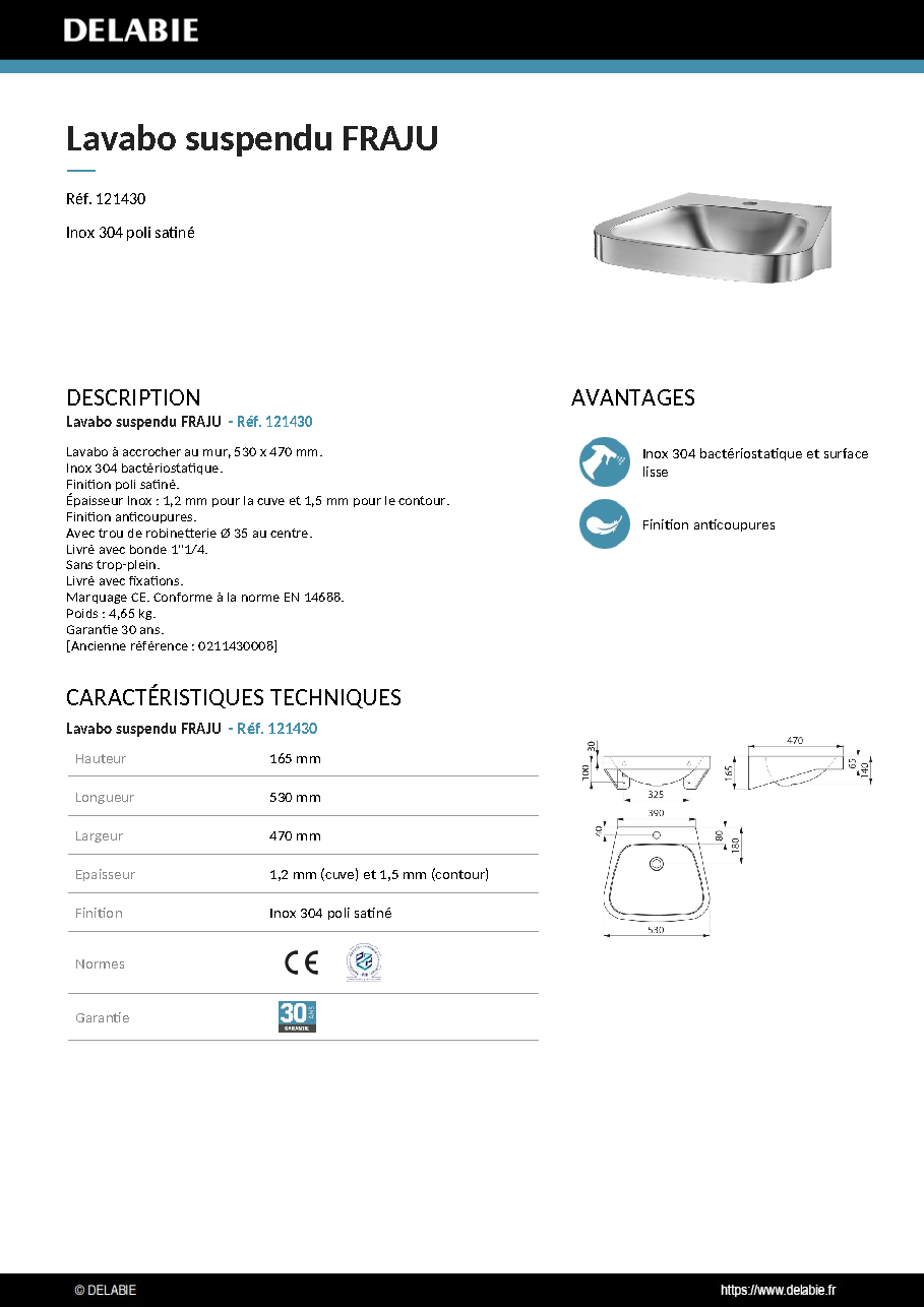 Fiche technique fournisseur