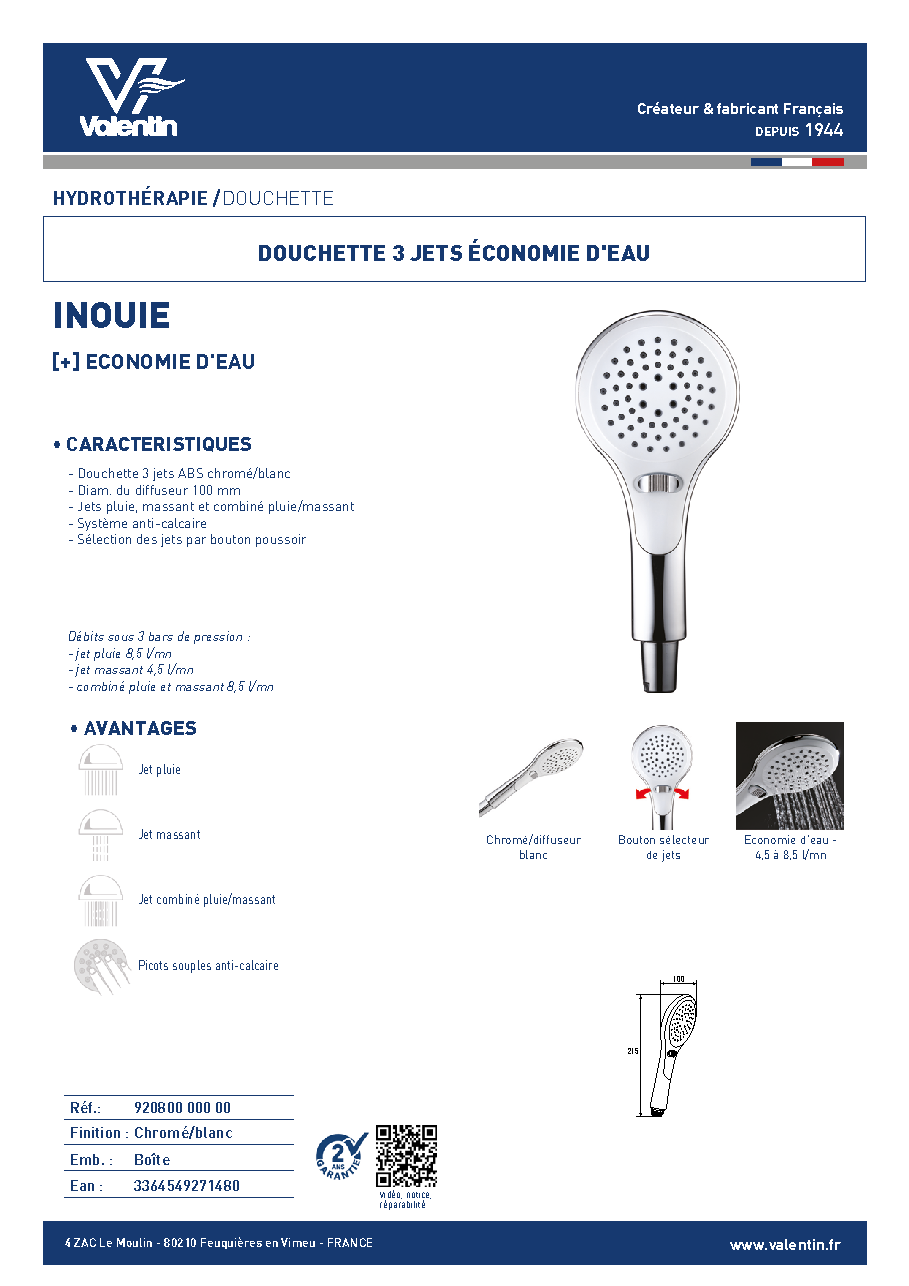 Fiche technique fournisseur