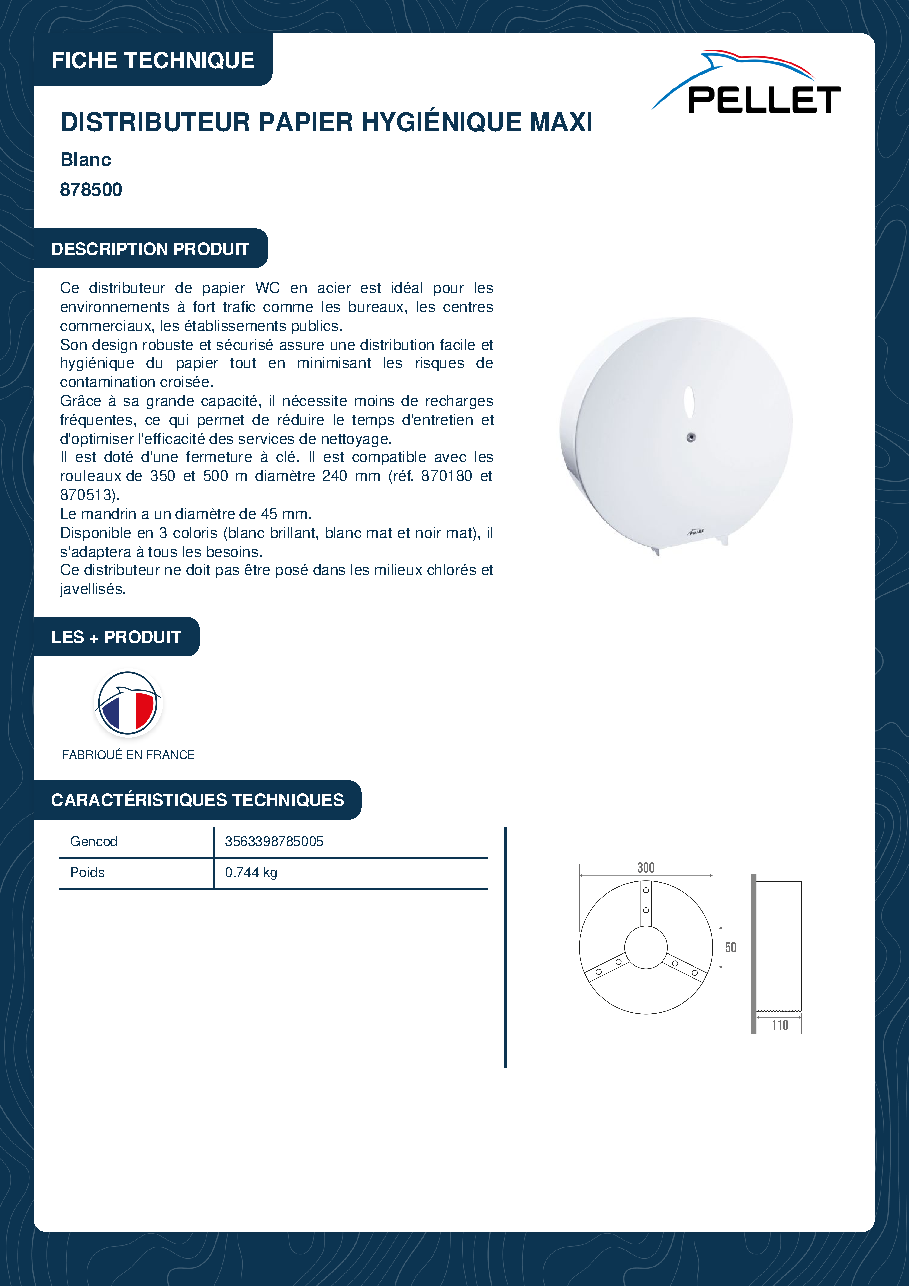 Fiche technique fournisseur