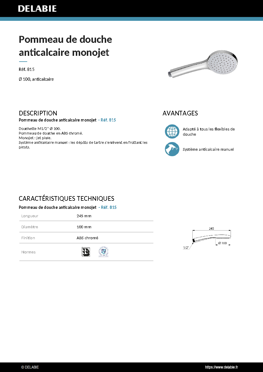 Fiche technique fournisseur