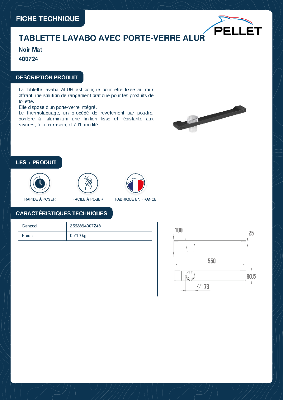 Fiche technique fournisseur