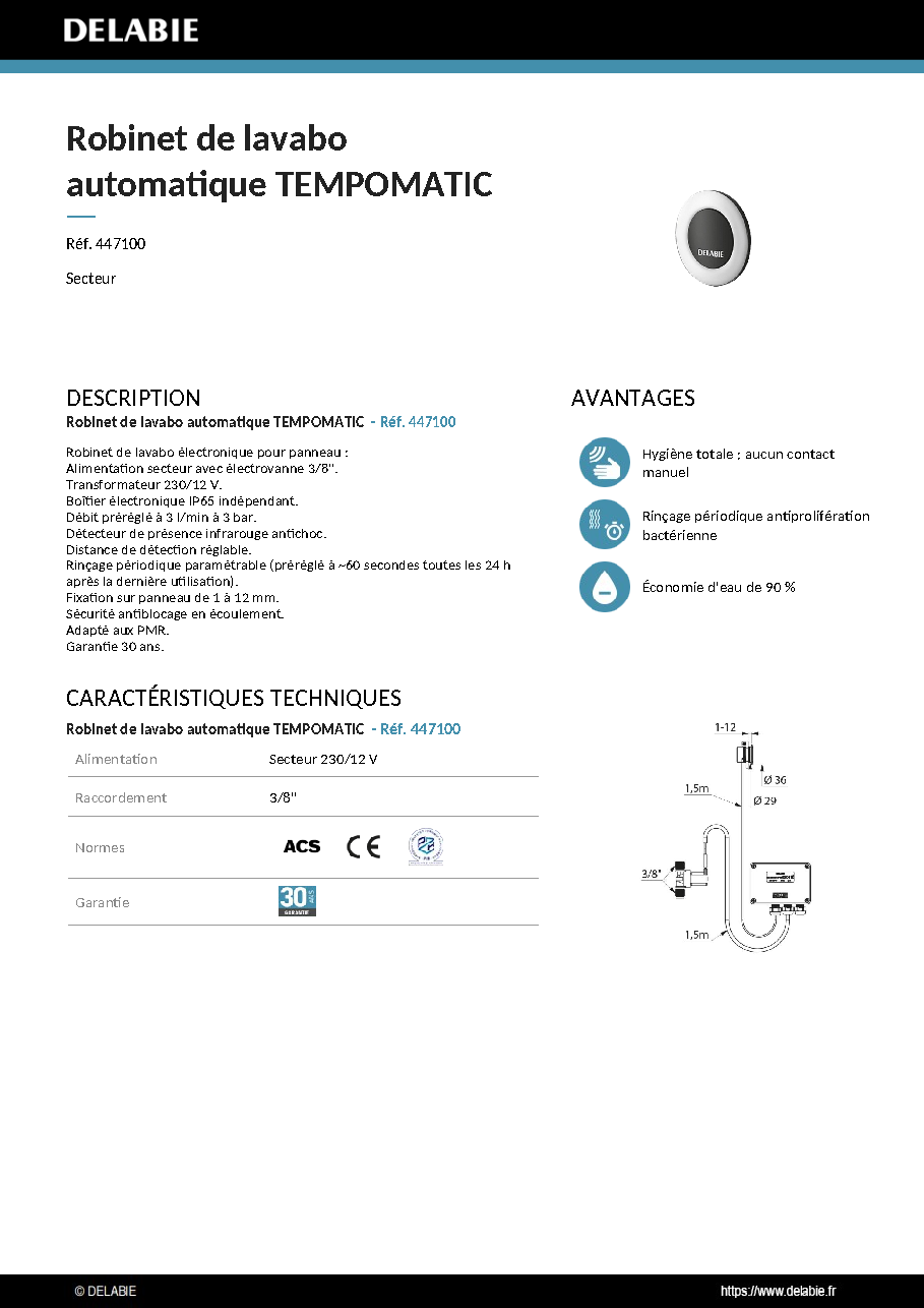 Fiche technique fournisseur