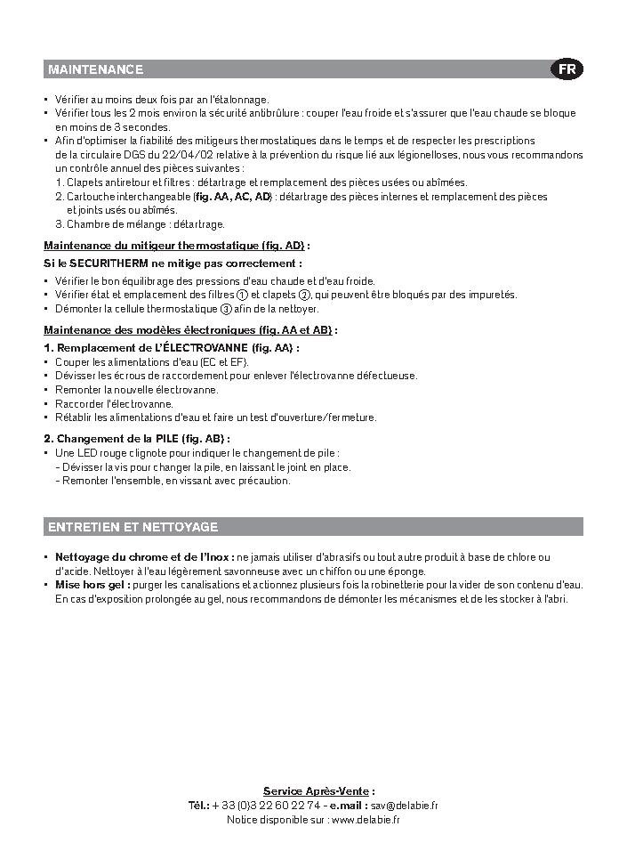 Fiche technique fournisseur