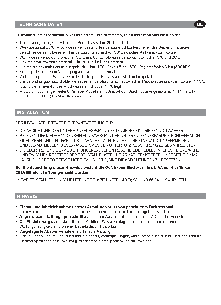 Fiche technique fournisseur
