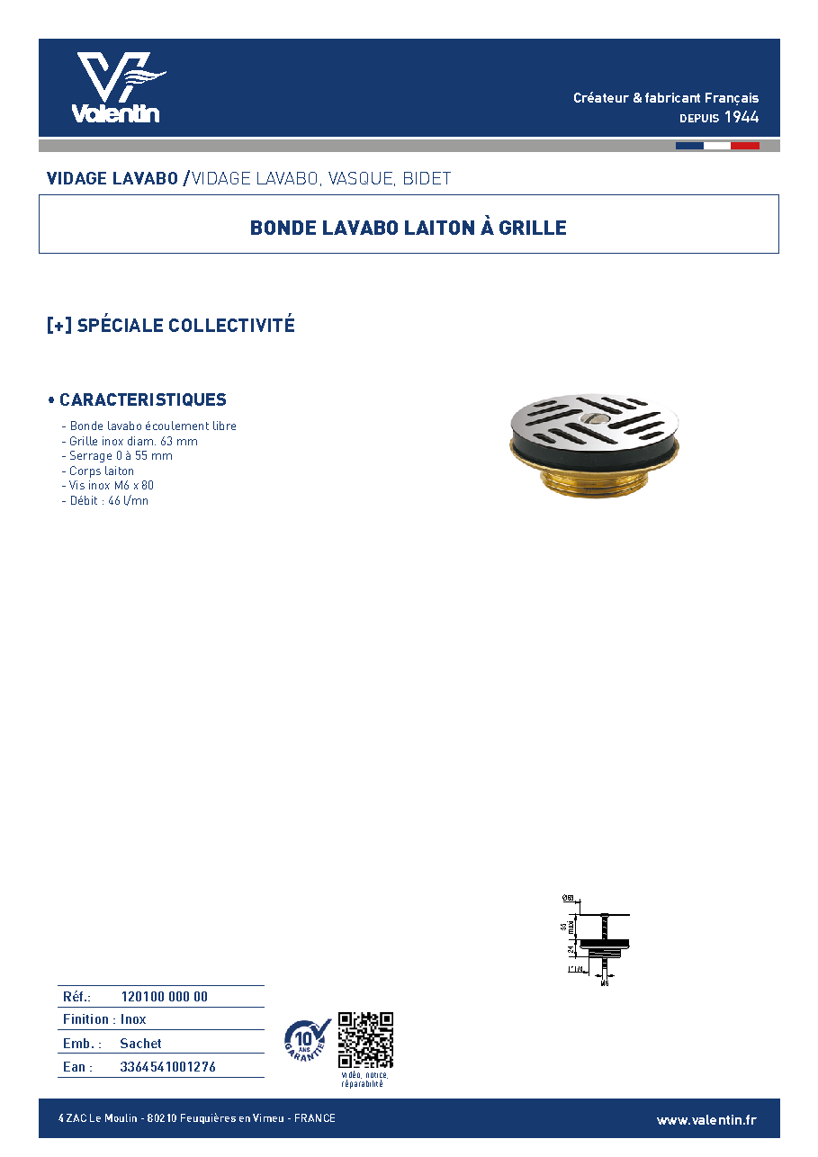 Fiche technique fournisseur
