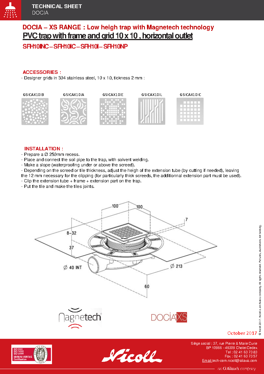 Fiche technique fournisseur