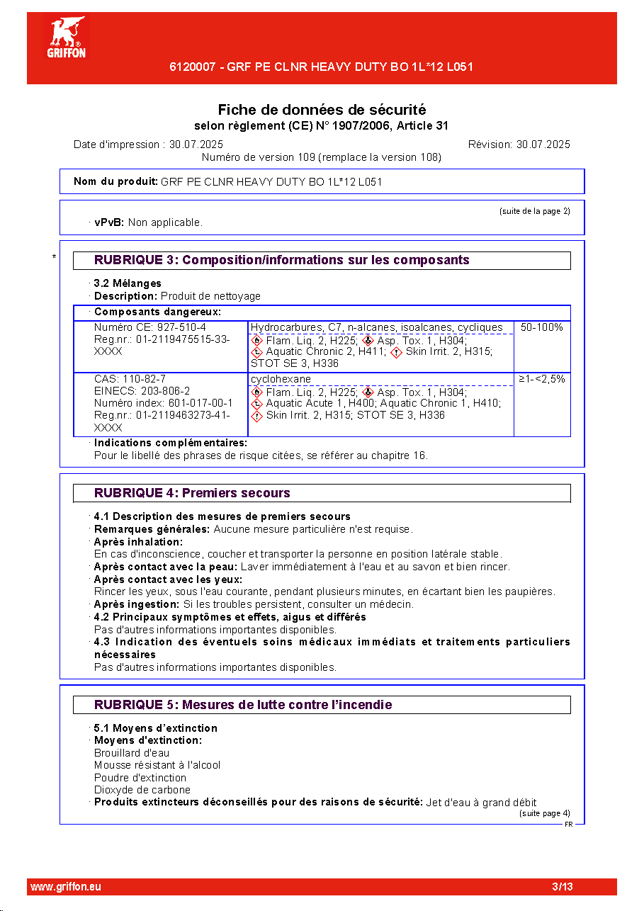Fiche technique fournisseur