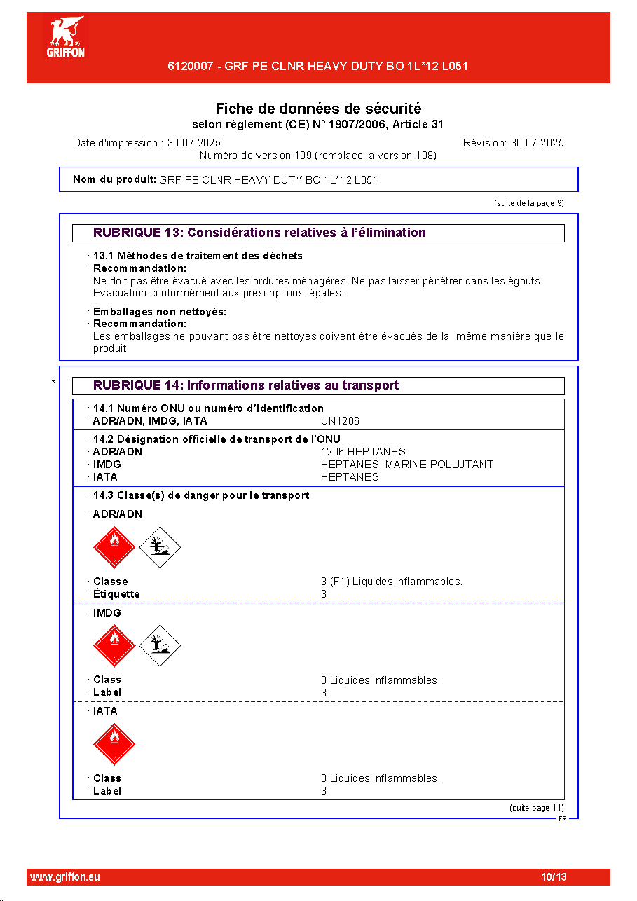 Fiche technique fournisseur
