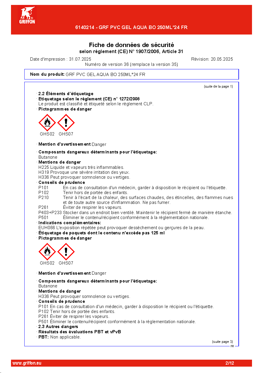 Fiche technique fournisseur
