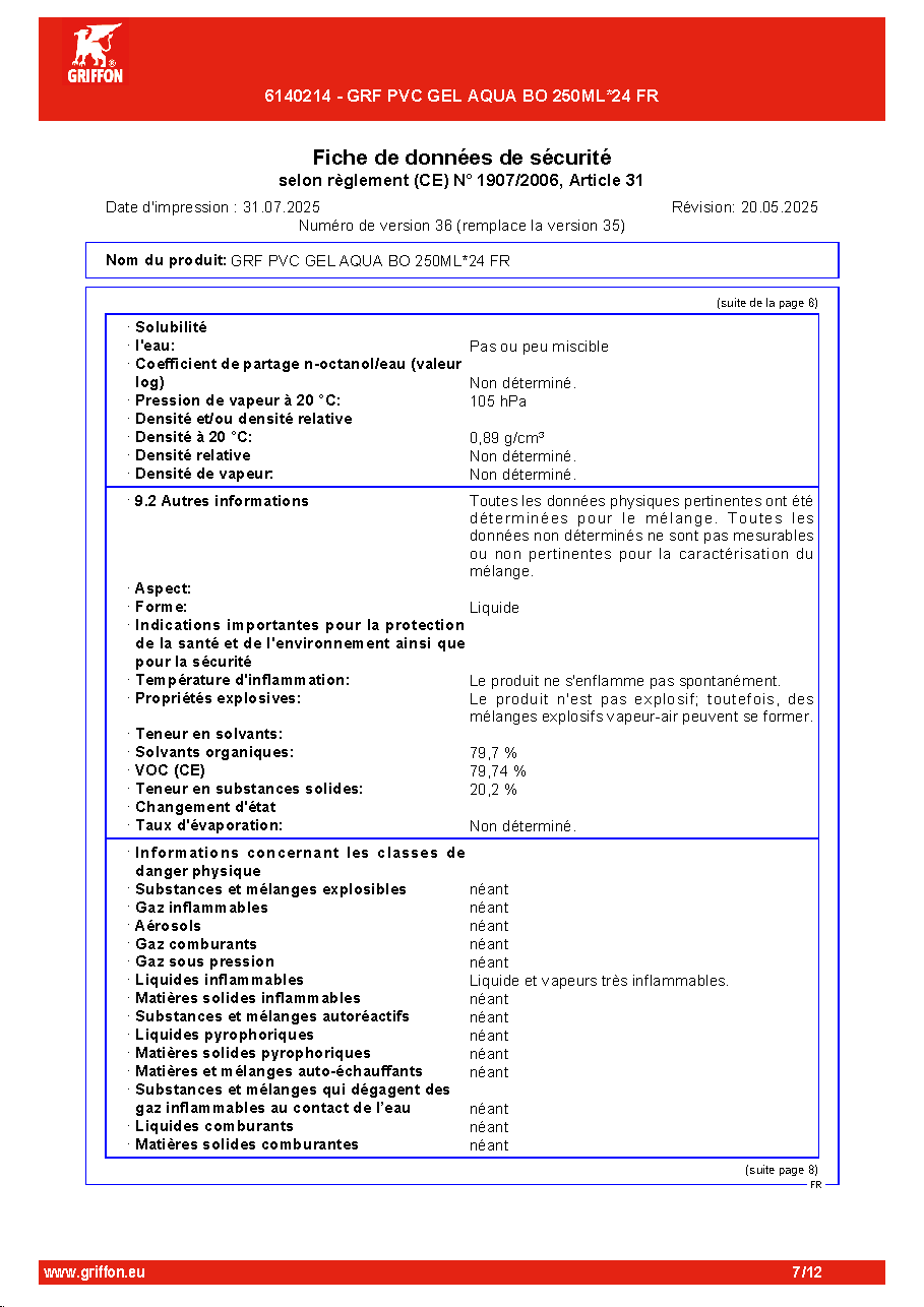 Fiche technique fournisseur