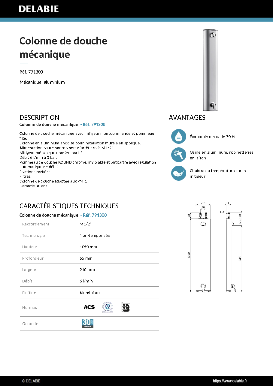 Fiche technique fournisseur