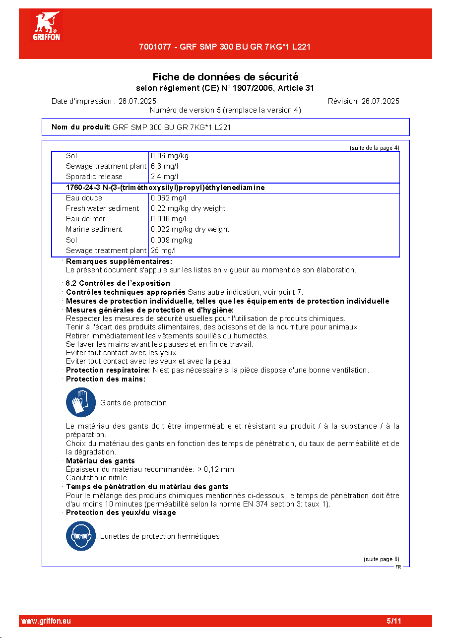 Fiche technique fournisseur