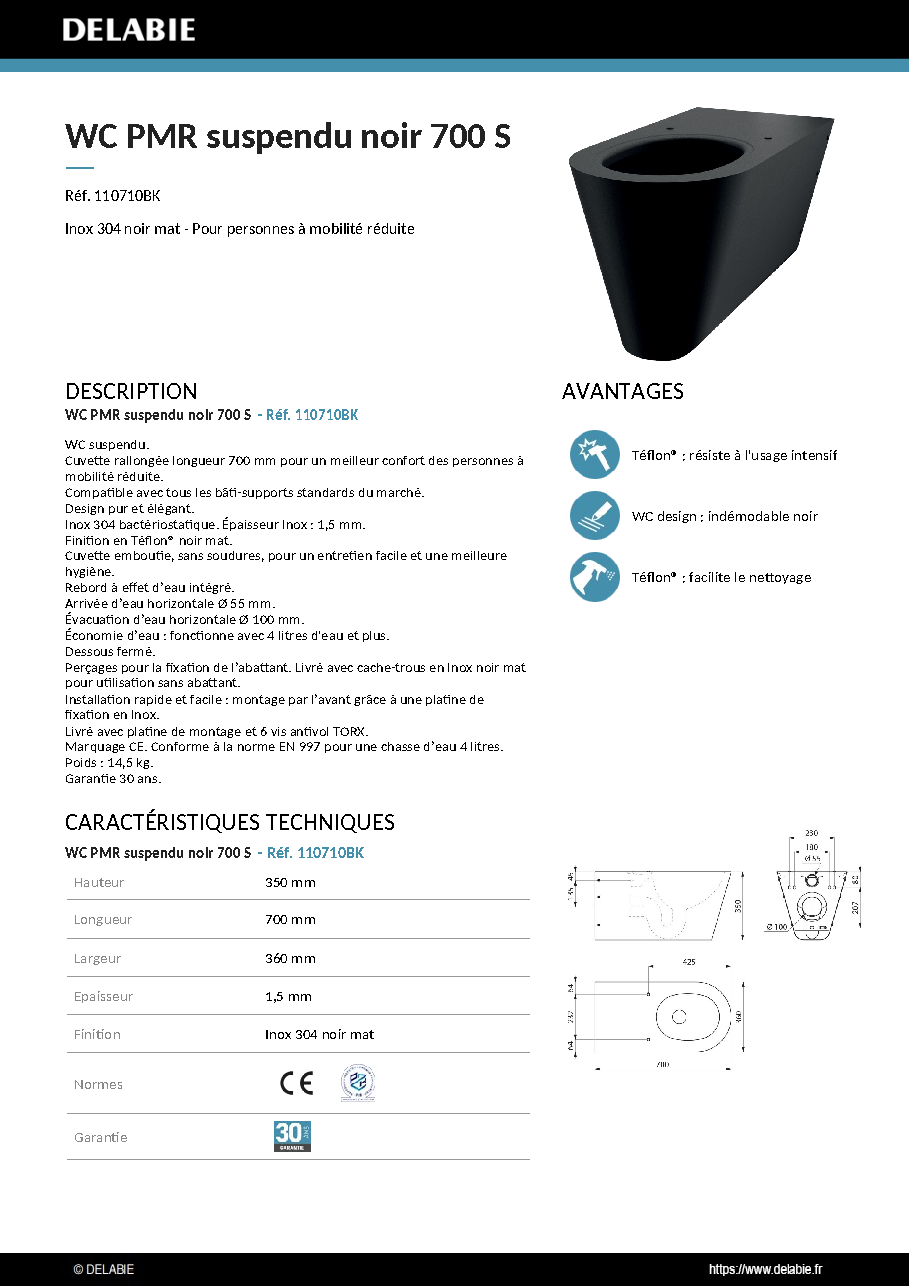 Fiche technique fournisseur