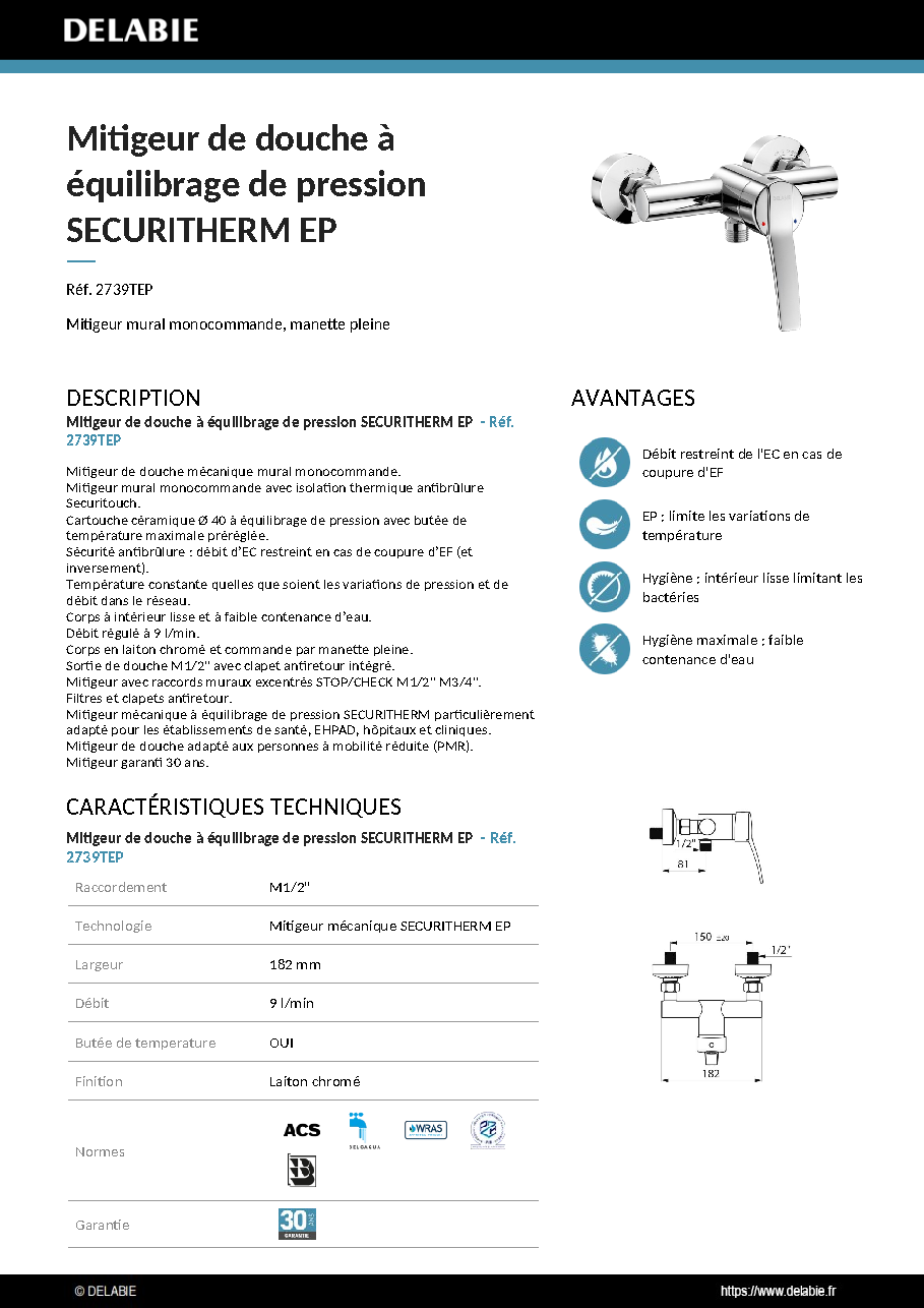 Fiche technique fournisseur