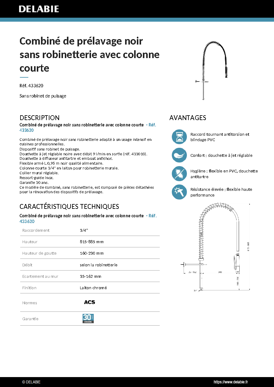Fiche technique fournisseur