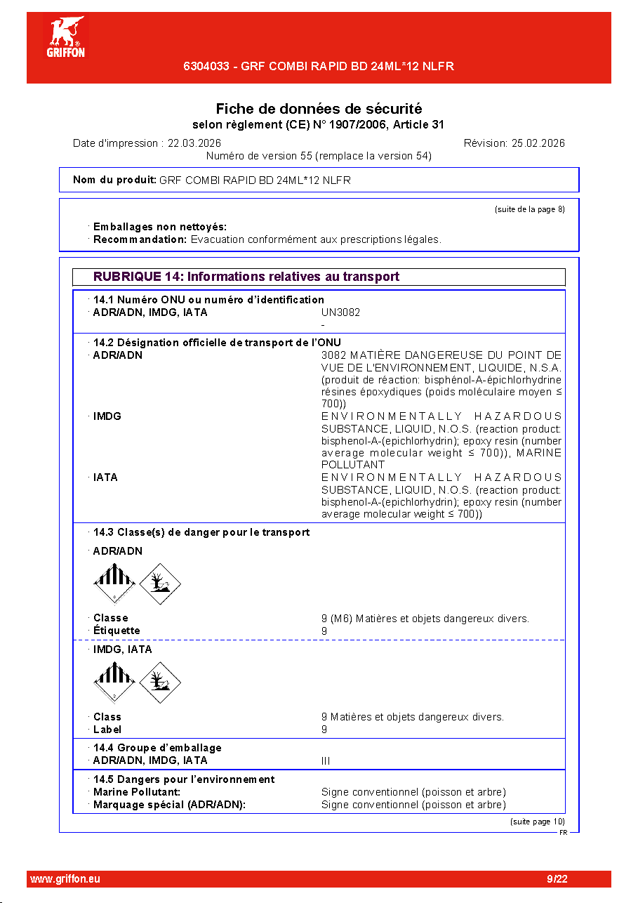 Fiche technique fournisseur