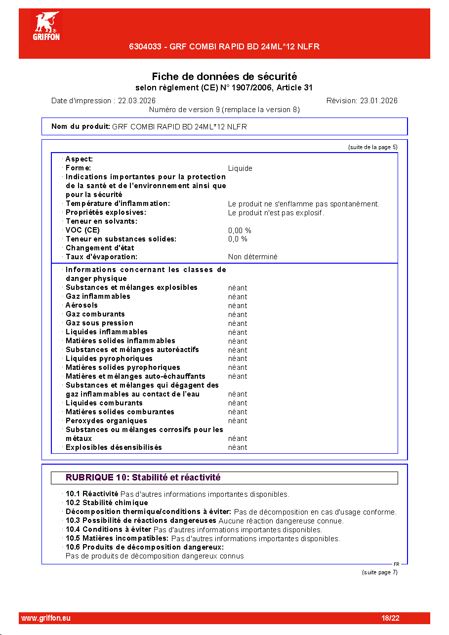 Fiche technique fournisseur