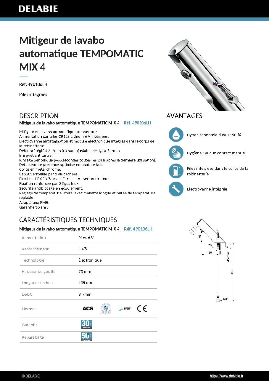 Fiche technique fournisseur