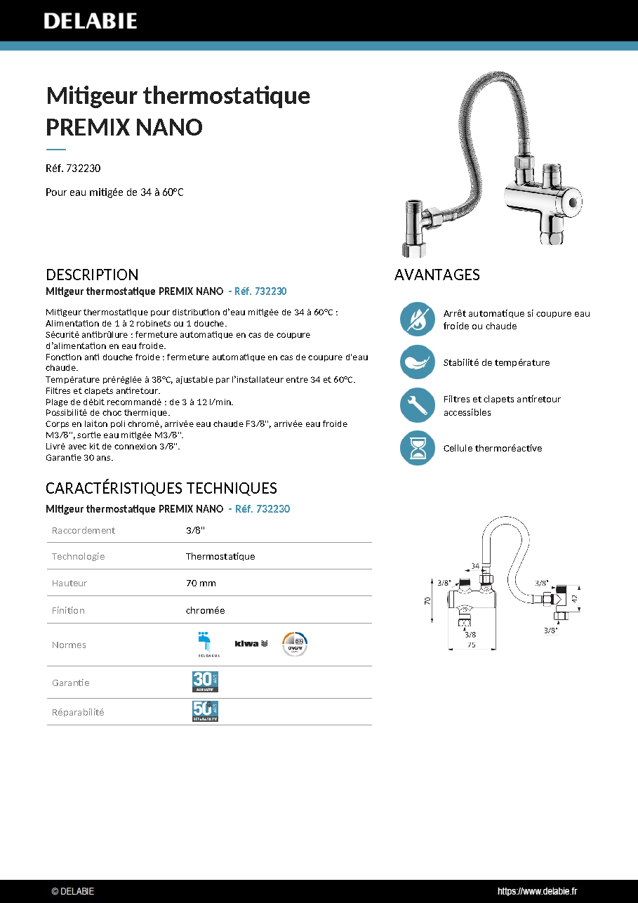 Fiche technique fournisseur