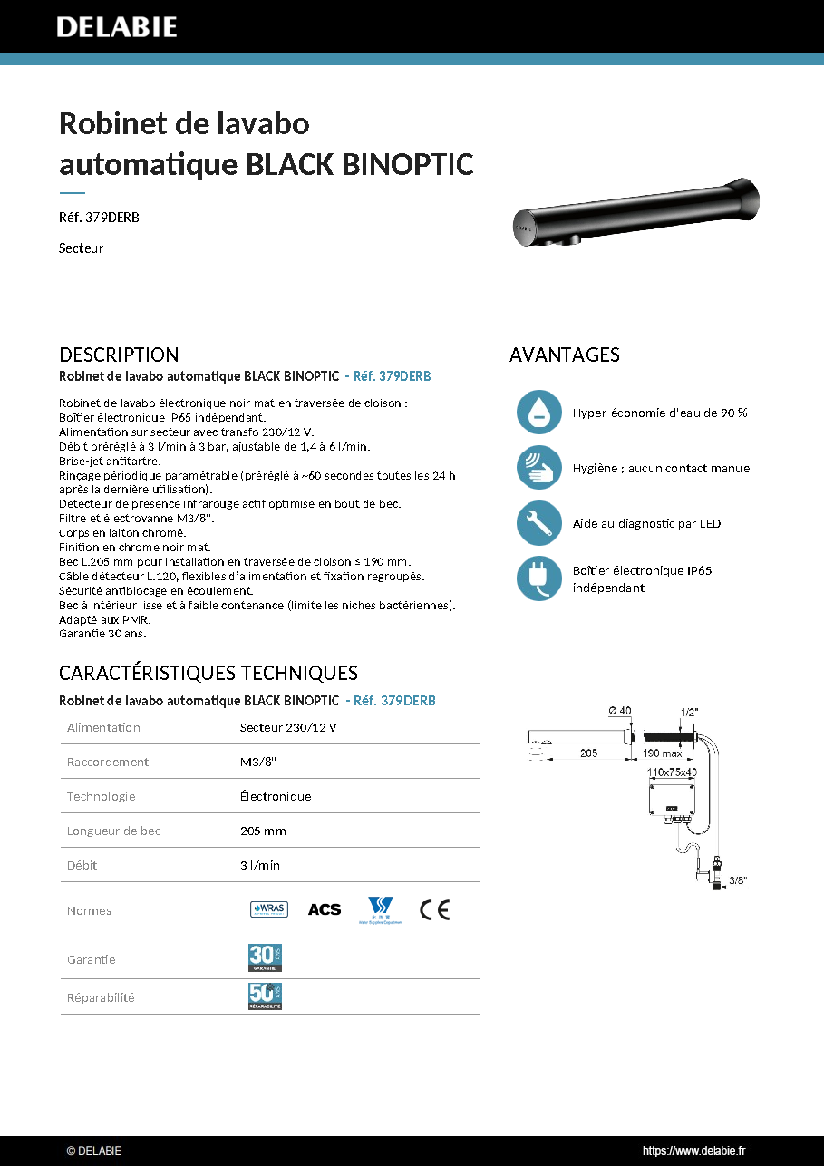 Fiche technique fournisseur