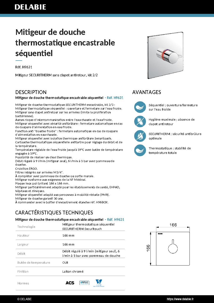 Fiche technique fournisseur