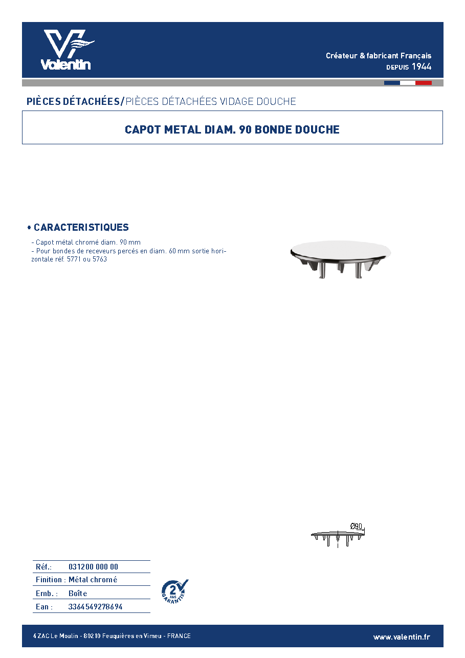 Fiche technique fournisseur