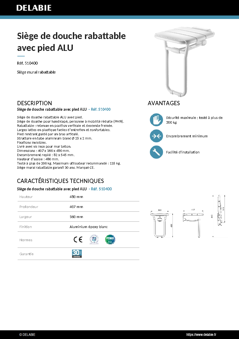 Fiche technique fournisseur