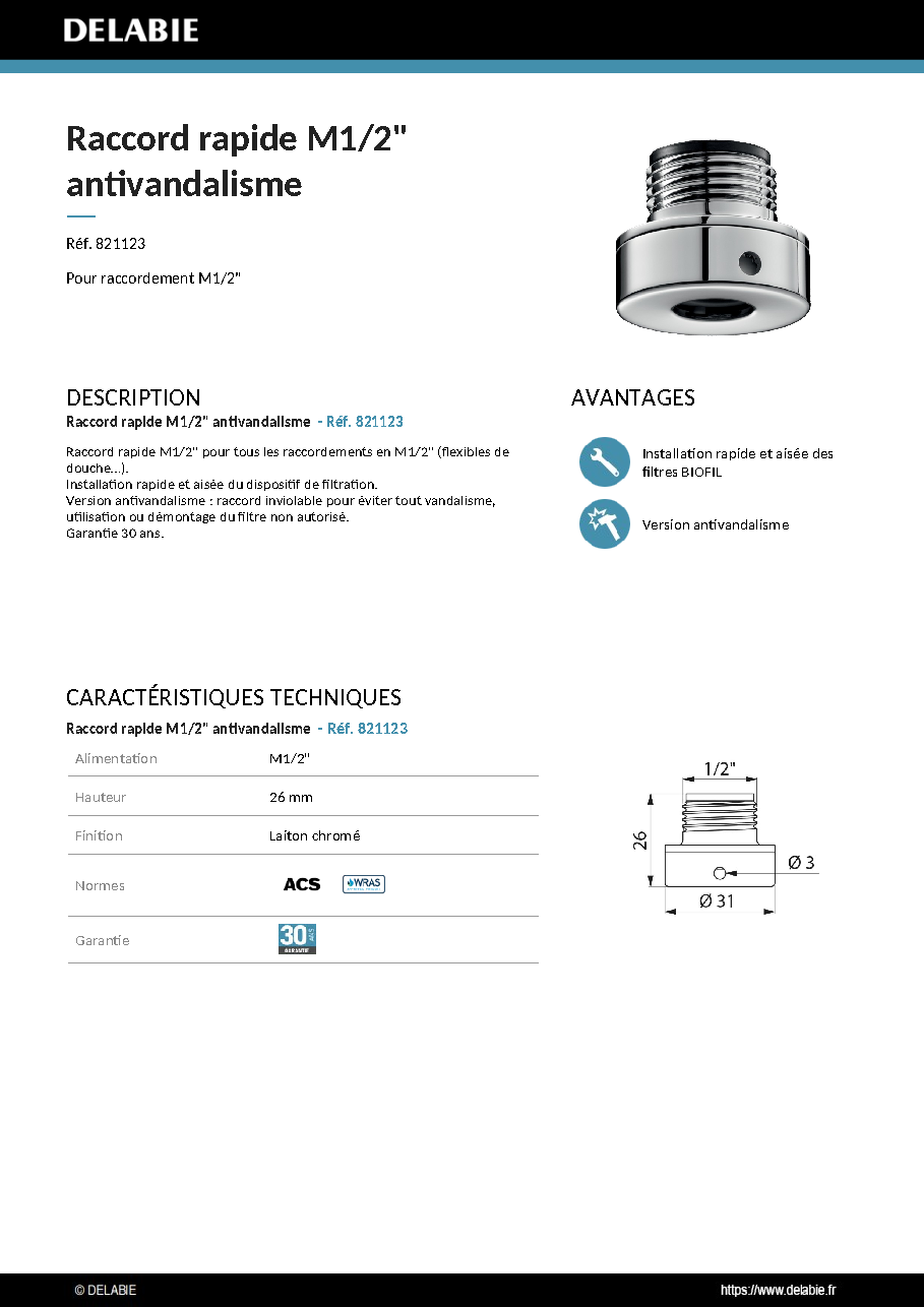 Fiche technique fournisseur