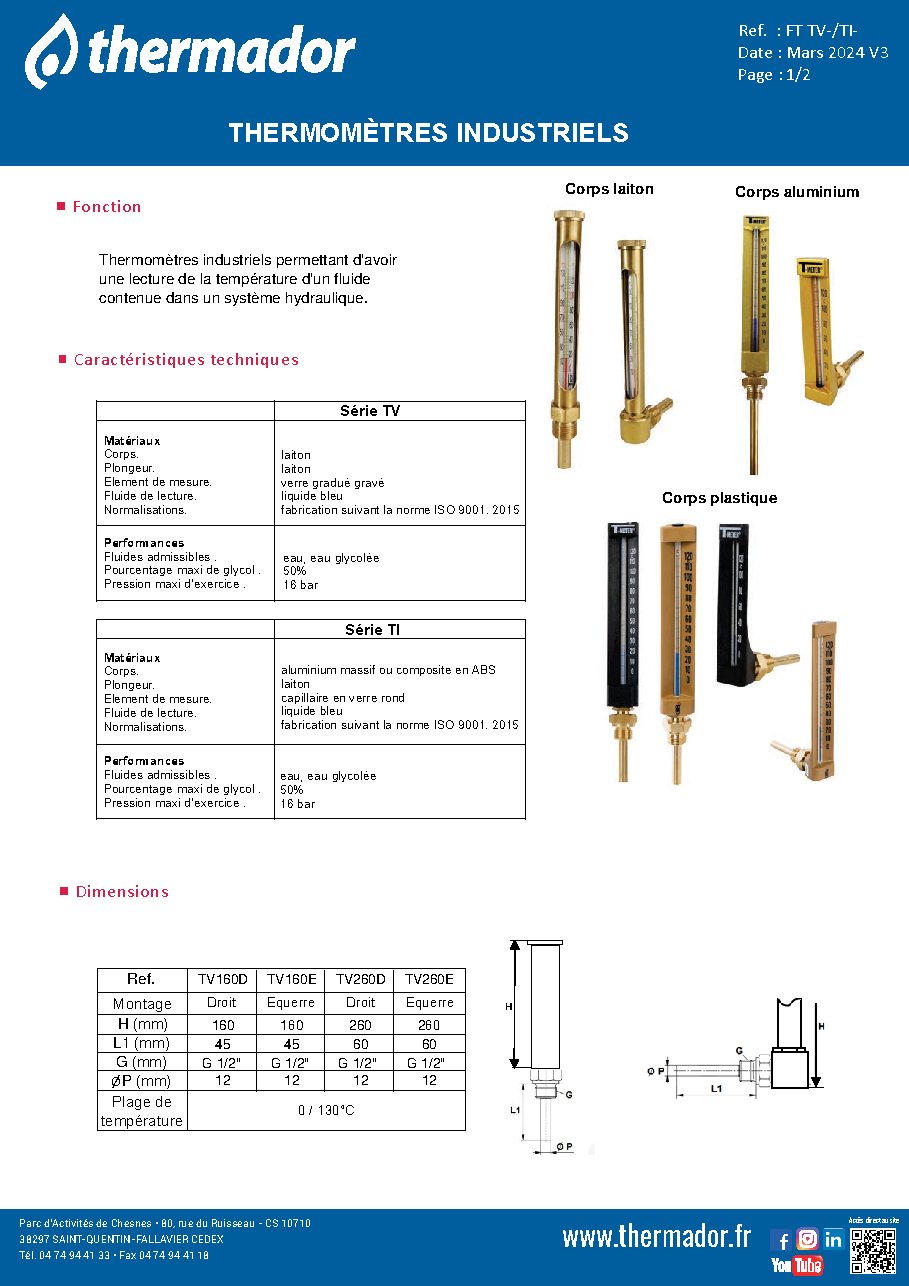 Fiche technique fournisseur