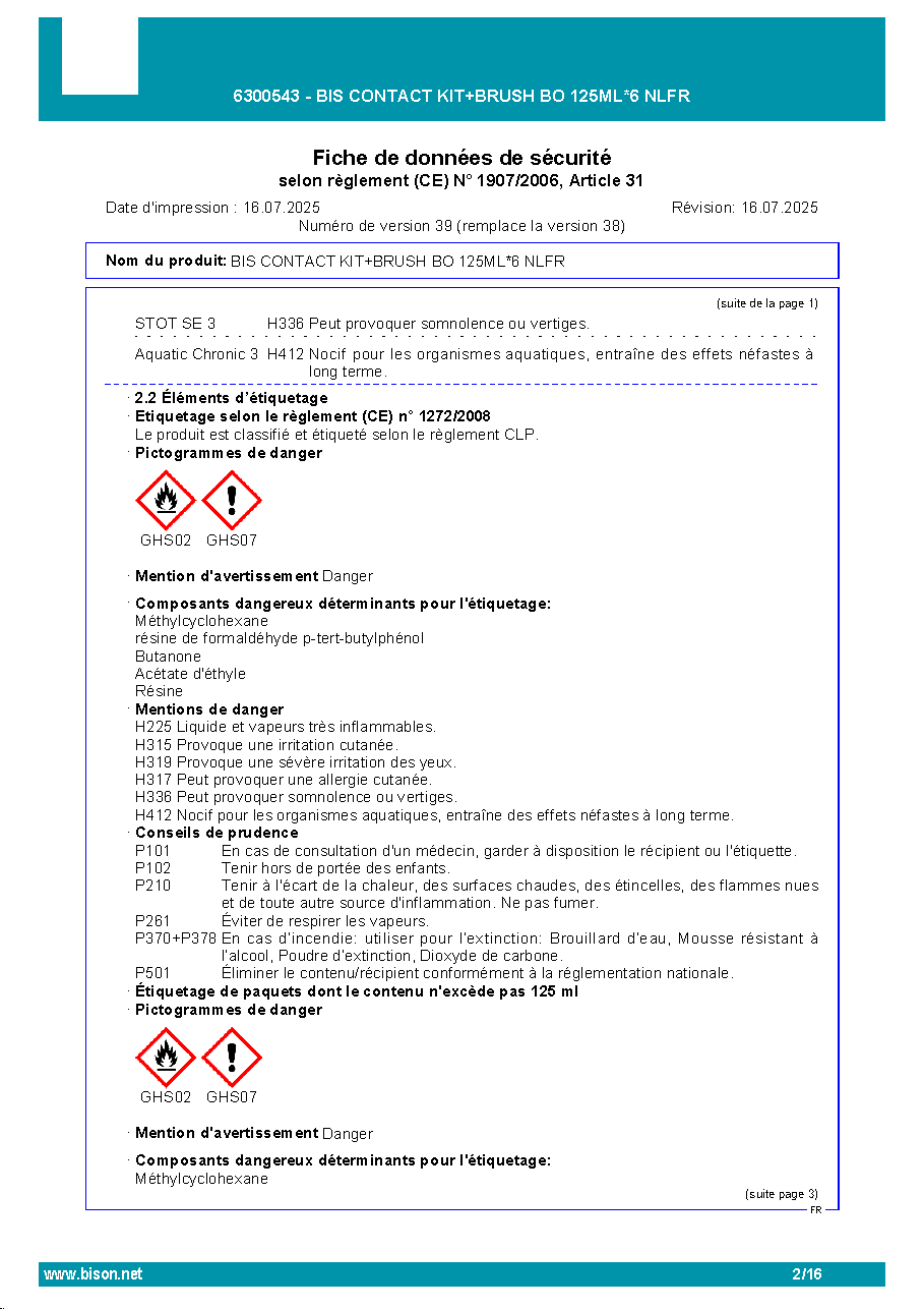 Fiche technique fournisseur