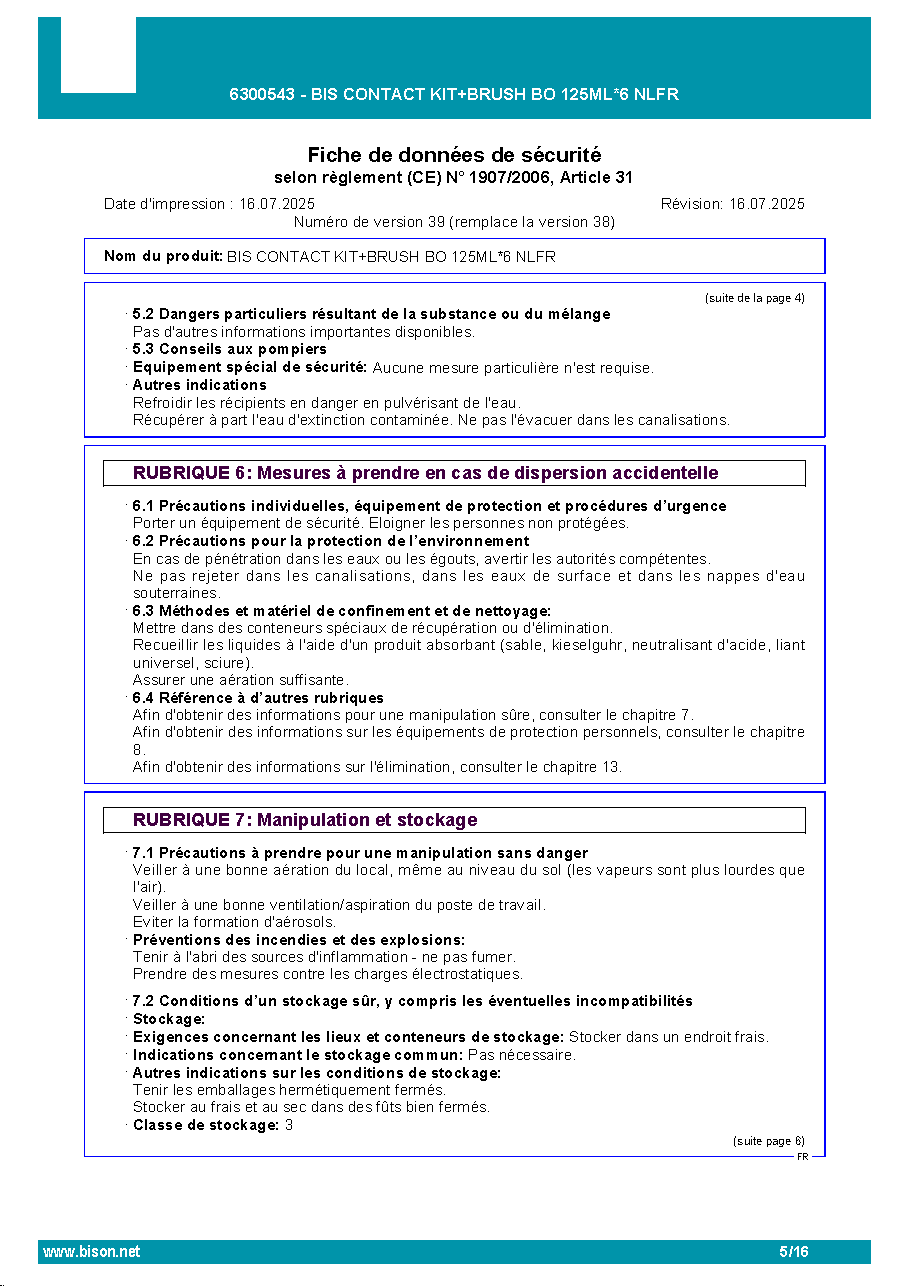Fiche technique fournisseur