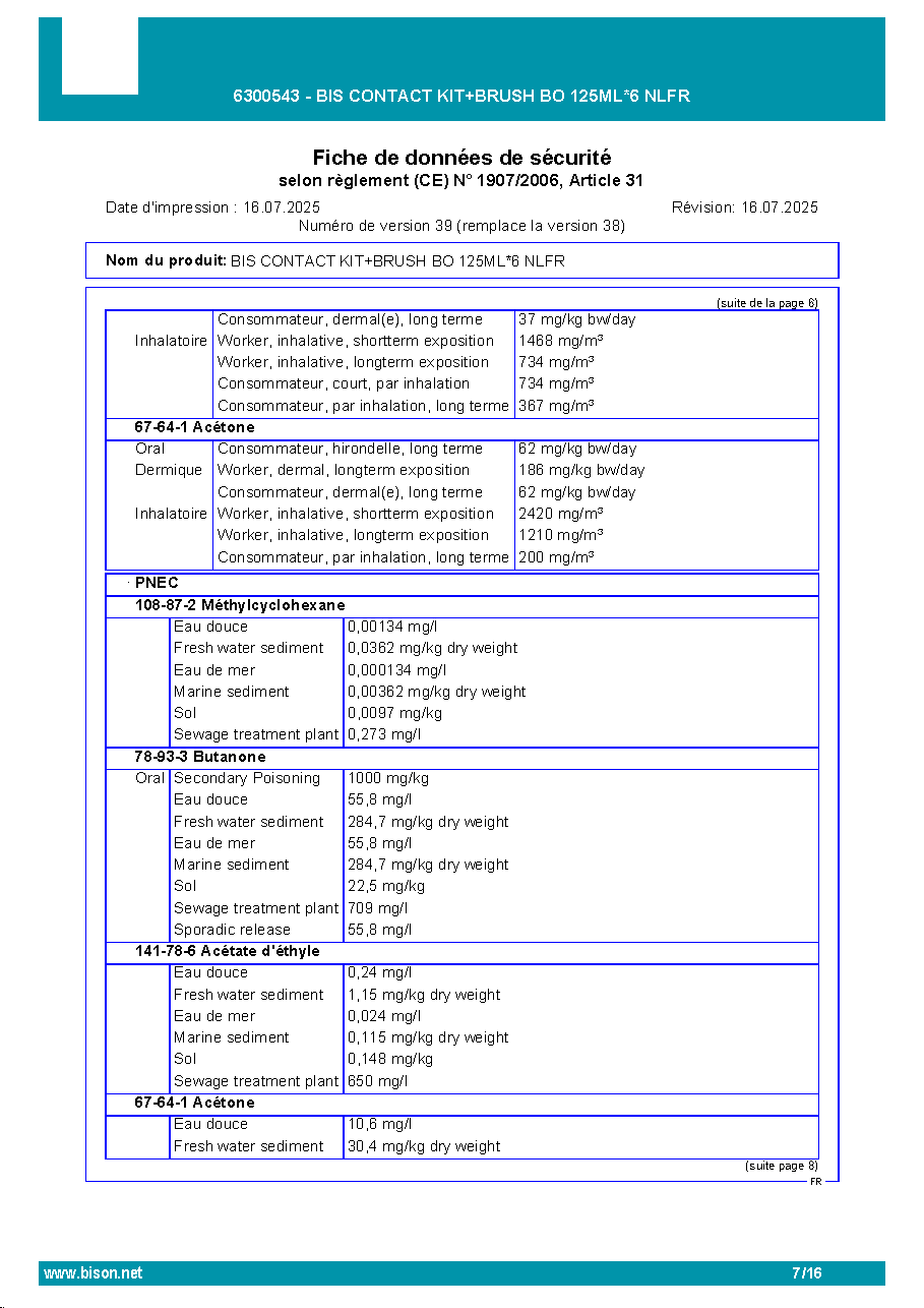 Fiche technique fournisseur