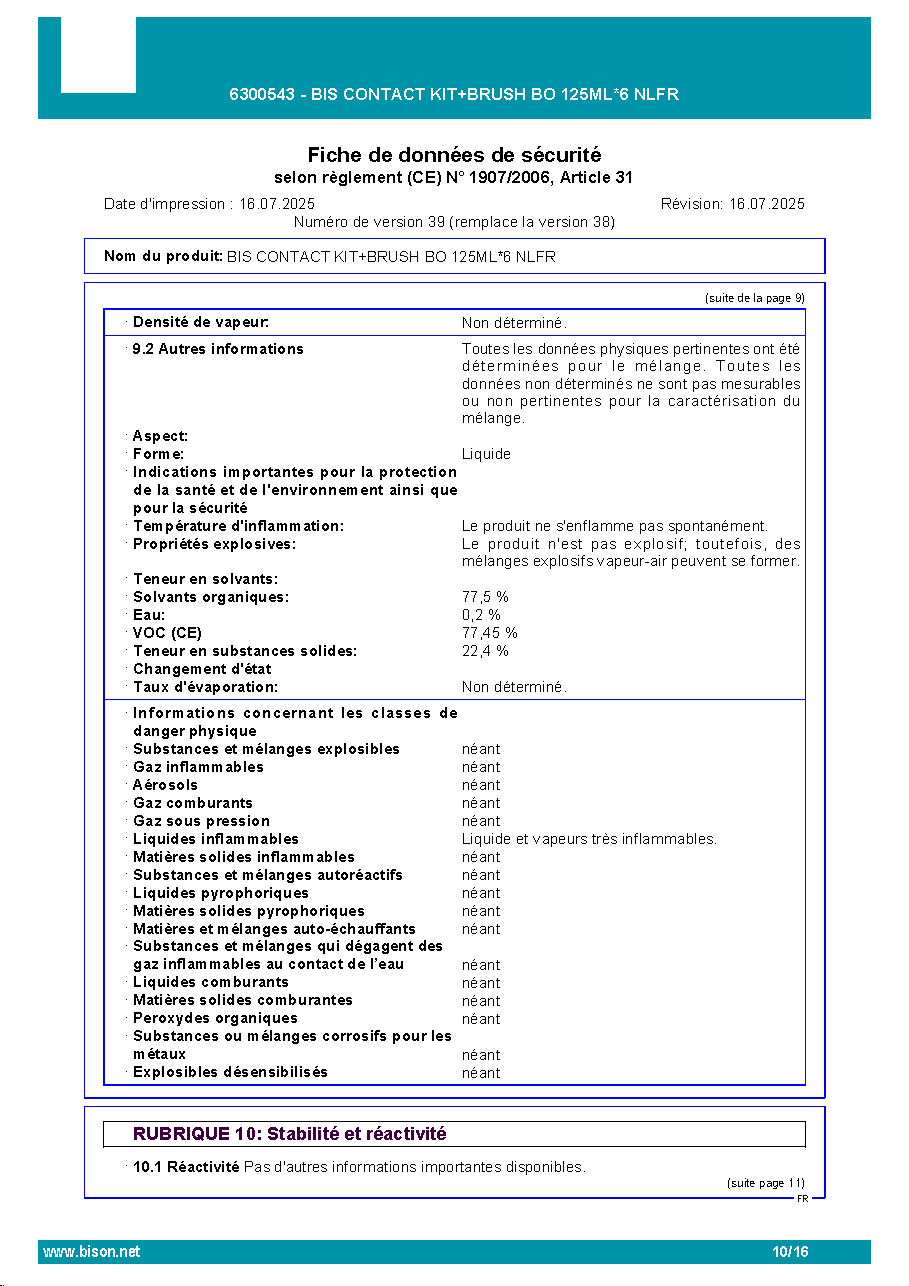 Fiche technique fournisseur