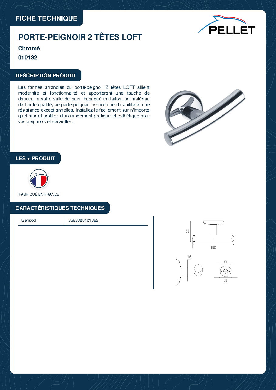 Fiche technique fournisseur