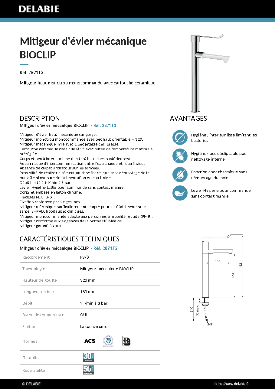 Fiche technique fournisseur