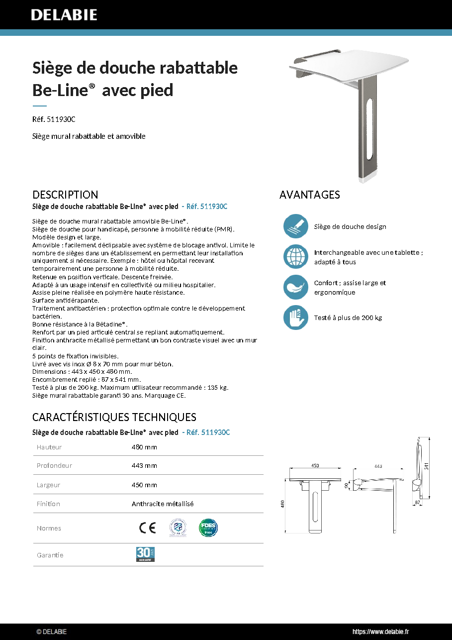 Fiche technique fournisseur