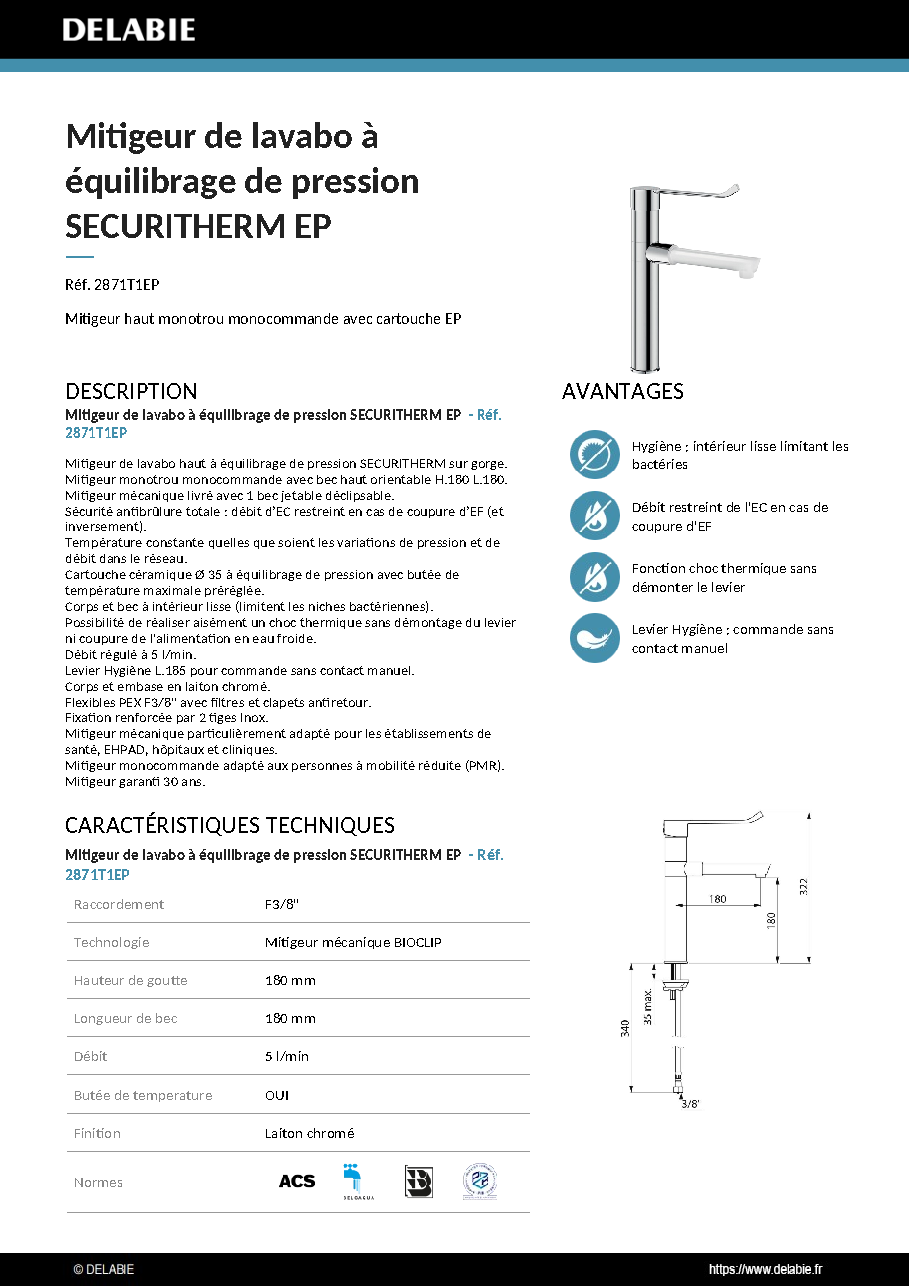 Fiche technique fournisseur