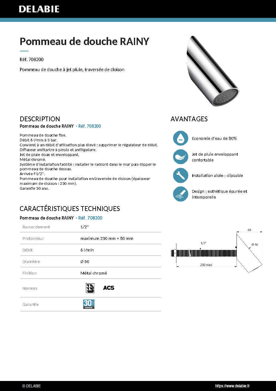 Fiche technique fournisseur