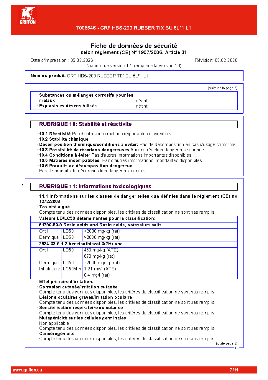 Fiche technique fournisseur