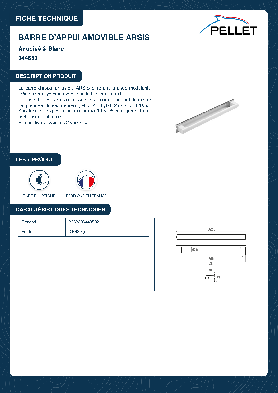 Fiche technique fournisseur