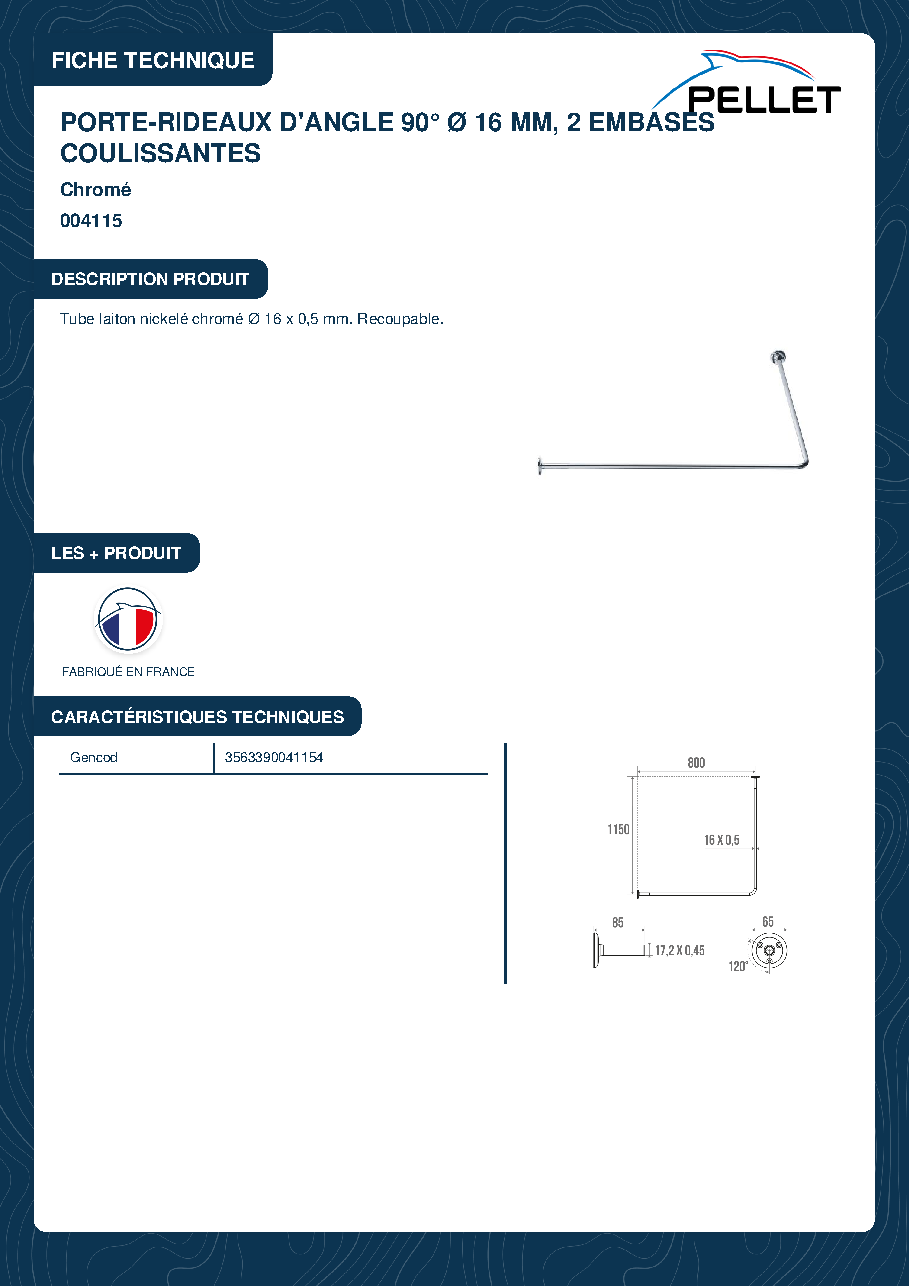 Fiche technique fournisseur