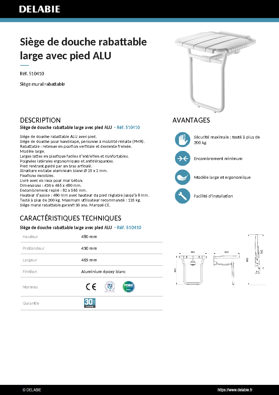 Fiche technique fournisseur